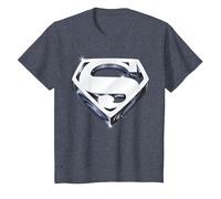 Superman Shield 1978 T-Shirt, Enfant, Bleu Chiné, 4 Ans