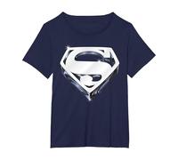 Superman Shield 1978 T-Shirt, Femme Grandes Tailles, Bleu Marine, 1X