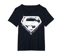Superman Shield 1978 T-Shirt, Femme Grandes Tailles, Noir, 1X