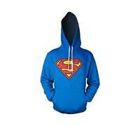 Superman Shield Logo Homme Sweat-Shirt à Capuche Bleu M