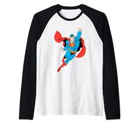 Superman Solo Flight Manche Raglan