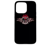 Superman Steel Flames Shield Coque pour iPhone 15 Pro Max