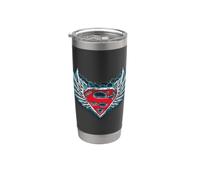 Superman Steel Wings Logo Gobelet isotherme en acier inoxydable double paroi