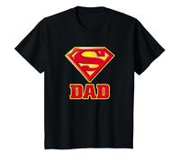 Superman Super Dad Papa Père T-Shirt, Enfant, Noir, 3 Ans