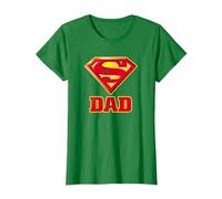 Superman Super Dad Papa Père T-Shirt, Femme, Vert Kelly, S