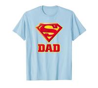 Superman Super Dad Papa Père T-Shirt, Homme, Bleu Céleste, S