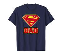 Superman Super Dad Papa Père T-Shirt, Homme, Bleu Marine, S