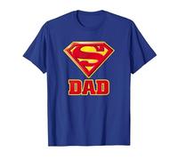 Superman Super Dad Papa Père T-Shirt, Homme, Bleu Royal, S