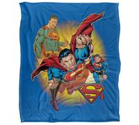 Superman Superman Collage Silky Touch Super Soft Throw Blanket 152 X 127 Cm