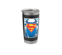 Superman Superman Day 2025 Chest Logo Gobelet isotherme en acier inoxydable double paroi