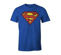 Superman T-Shirt DC Comics - Classic Logo Homme, Bleu (Cobalt), XXL