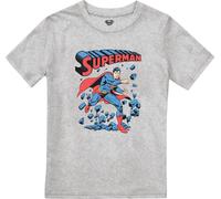 Superman - T-shirt "Wall Break" pour garçon TV2566 (128) (Gris chiné)