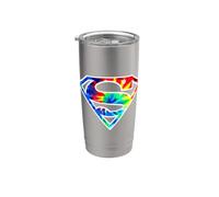 Superman Tie Dye Logo Gobelet isotherme en acier inoxydable double paroi