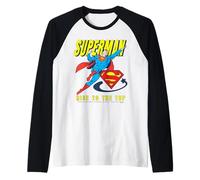 Superman Up Up and Away Manche Raglan
