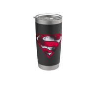 Superman War Torn Shield Gobelet isotherme en acier inoxydable double paroi