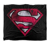 Superman War Torn Shield Plaid Ultra Doux au Toucher Soyeux - 152 x 127 cm