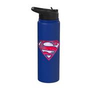 Superman War Torn Shield Stainless Steel Insulated Water Bottle