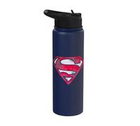 Superman War Torn Shield Stainless Steel Insulated Water Bottle