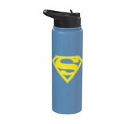 Superman Yellow & Green Shield Stainless Steel Insulated Water Bottle