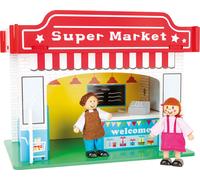 Supermarché en bois avec accessoires