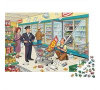 Supermarché Manager Shift Puzzle en Bois Imperméable Puzzles De 1000 Pièces pour Adultes Cadeaux Impossible Jeux Éducatifs