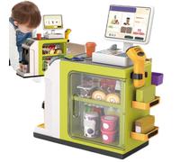Supermarché pour - Jeu de Jouets avec Machine à café - Marché de Jeux avec Caisse enregistreuse - Jeu de rôle pour Les Tout-Petits, Les Filles et Les