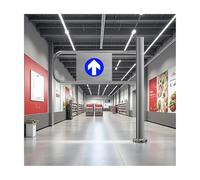 Supermarché Sens Unique Accès Automatique Portail Battant, Double Sens Magasin Métal Portails De Sécurité, Ouverture À 90° Portillon D'entrée Pivotant(Right,W55cm/21.6in/1.8ft)