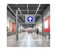 Supermarché Sens Unique Accès Automatique Portail Battant, Double Sens Magasin Métal Portails De Sécurité, Ouverture À 90° Portillon D'entrée Pivotant(Left,W100cm/39.3in/3.2ft)