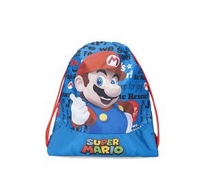 SUPERMARIO - Sac à dos fille et enfant avec fermeture à cordon et système anti-étouffement, valable comme sac de sport et maternelle - Sac à dos fille utile comme sac à dos scolaire et temps libre, 35
