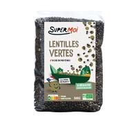 SUPERME - Lentilles Vertes Bio Riches en Protéines, Texture Fondante et Goût Naturel (Paquet 500g) - Le Lot De 3
