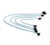 Supermicro 4 x Round câble SATA 0,43 m Noir, Bleu, Blanc