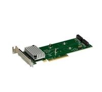 Supermicro PCIe 4.0 x8 Hybrid NVMe/SATA M.2 RAID 0/1, contrôleur RAID SAS3808 AOC-SLG4-2H8M2-O pour ordinateur personnel, portable et serveur, compatible avec Windows, Linux et VMWare
