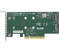 SuperMicro Carte adaptateur AOC-SLG3-2M2 – Interface interne M.2
