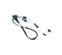 Supermicro - Câble interne SAS - 1x8 Slim SAS (SFF-8654) (M) angle gauche pour SATA (M) - 70 cm