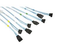 Supermicro CBL-0201L câble SATA Noir, Blanc - Câbles SATA (Mâle/Mâle, Noir, Blanc, Droit, Droite, Reach, 4 pièce(s))