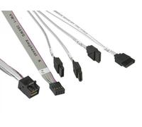 Supermicro MiniSAS / 4 SATA 0.55 m 0,55 m Gris, Blanc