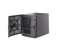 Supermicro CSE-721TQ-350B Mini Tower Serveur Noir, Alimentation 250W, 1x 120mm, Mini-ITX, 4x 3.5", 2x 2.5", USB 3.2, 210x279x240mm