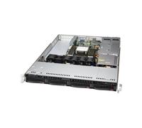 Supermicro CSE-815TQC4-R504WB3 Serveur Barebone Rack 1U Noir, Alimentation 600W 80 PLUS Platinum, 4 baies 3.5" Hot-swap, compatible Intel/AMD, 4 ventilateurs 4cm.