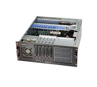 Supermicro CSE-842XTQ-R606B Boîtier Serveur Rack 4U Noir - Alimentation 600W - Cartes mères ATX/EATX/microATX - Baies 5x3.5" et 3x5.25" - Ventilation 1x90mm avant, 2x80mm arrière
