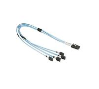 Supermicro IPASS to 4 SATA Cross-Over Cable, 50cm, PB-Free - Câble SATA (50cm, PB-Free, Argent)