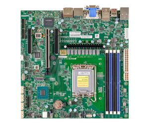 Supermicro MBD-X13SAZ-Q-B Motherboard for Intel Core 12th Gen, Q670E, with SATA, 2x2.5GbE, M.2 Slots - Bulk Packaging