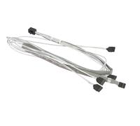 Supermicro MiniSAS HD / 4 SATA 0.75 m 0,75 m Gris, Blanc