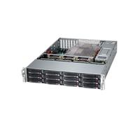Supermicro SC826BE1C4-R1K23LPB Châssis Serveur Rack 2U Noir, Alimentation 1200W 80 PLUS Titanium, 12 baies 3.5", ATX/EATX, 437x647x89mm