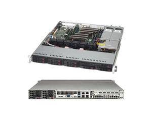 Supermicro SuperChassis 1U CSE-113MFAC2-R804CB Noir - Serveur Rackable 8 baies 2.5" - Alimentation Redondante 800W - Compatible ATX - Refroidissement Actif