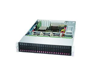 Supermicro SuperChassis 2U CSE-216BE1C4-R1K23LPB Noir - Support serveur 24 baies 2.5" Hot-Swap, Alimentation redondante 1200W 80 PLUS Titanium, ATX/EATX, Rackable