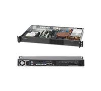 Supermicro SuperChassis 510-203B 1U Rackmount Noir, Alimentation 200W, Baies 2.5/3.5" SAS/SATA, FF PCI, 437x287x43mm, Compatible USA/Europe/Asie