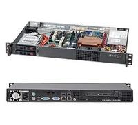 Supermicro SuperChassis 510T-203B 1U Rackmount Noir - Alimentation 200W, 2x 2.5", SAS/SATA, 437x287x43mm, 1x LP PCI, Certifié 80Plus
