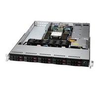 Supermicro UP SuperServer 110P-WTR - Serveur - Montable sur rack 1U - 1 voie - pas de processeur - RAM 0 Go - SATA/PCI Express - hot-swap 2.5" baie(s) - aucun disque dur - AST2600 - 10 Gigabit Etherne