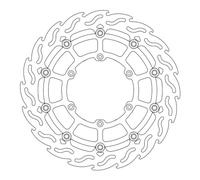 Supermoto Racing Front Brake Disc Flame for optimal cooling and resistance -...
