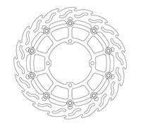 Supermoto Racing Front Brake Disc Flame for optimal cooling and resistance -...
